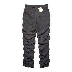 Runched wool trouser
